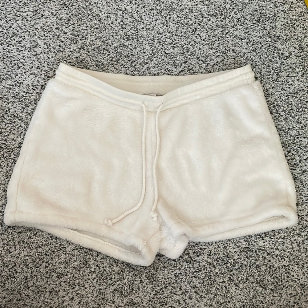 Plush lounging shorts